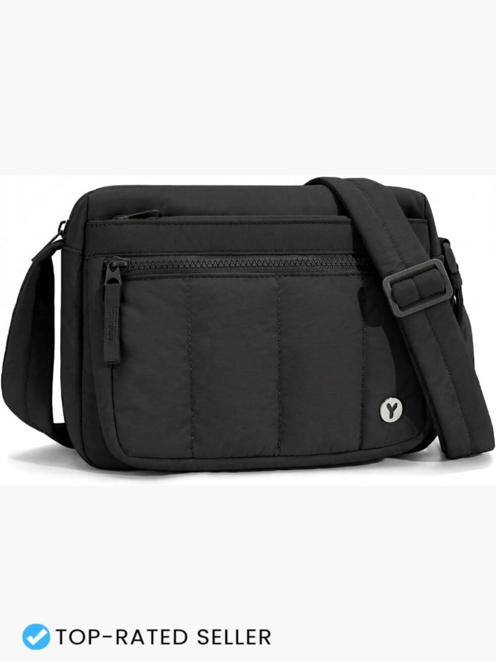 Quilted Puffer Crossbody Bag Lightweight Nylon Travel Purse Adjustable Strap